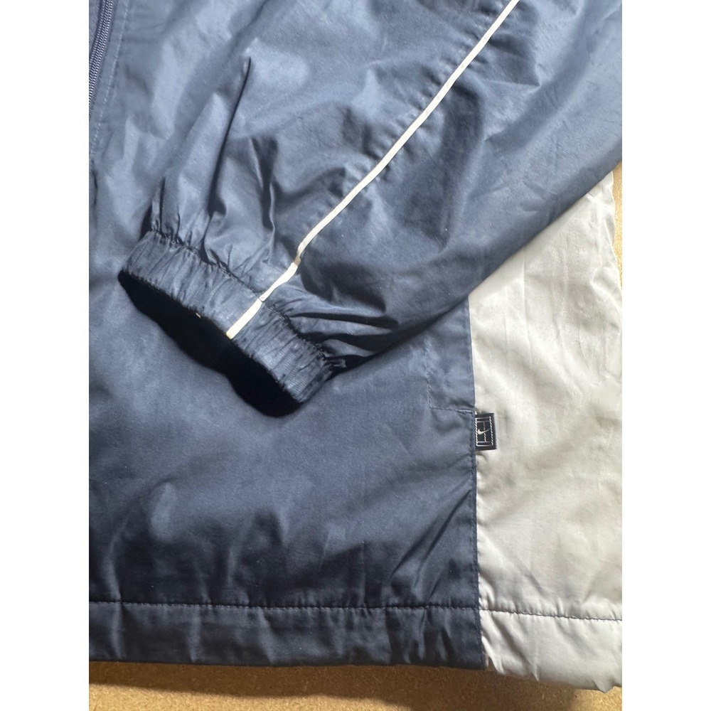 Nike Clima-FIT Windbreaker Jacket Mens Large Navy Blue Grey Full Zip Track Coat - Picture 8 of 10